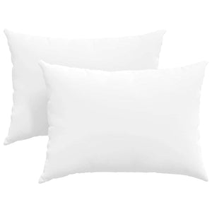 Cuscini da Divano 2 pz-Set di 2 Cuscini per Sofa Bianco 70 x 50 cm Tessuto