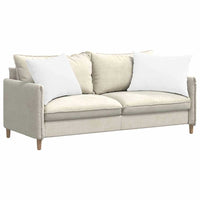 Cuscini da Divano 2 pz-Set di 2 Cuscini per Sofa Bianco 70 x 50 cm Tessuto