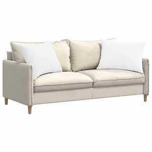 Cuscini da Divano 2 pz-Set di 2 Cuscini per Sofa Bianco 70 x 50 cm Tessuto
