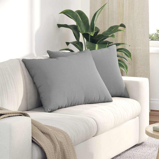 Cuscini da Divano 2 pz-Set di 2 Cuscini per Sofa Grigio Nuvola 70 x 50 cm Tessuto