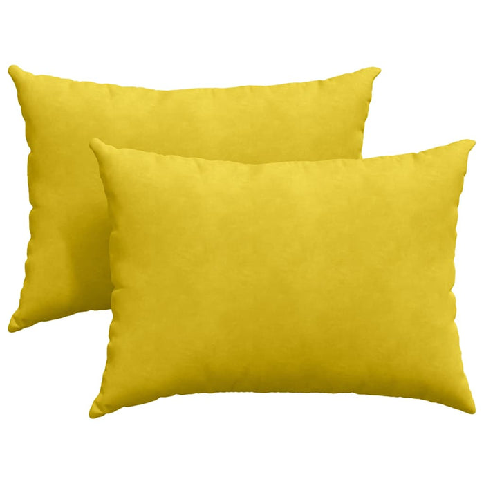 Cuscini da Divano 2 pcs Giallo 70 x 50 cm Tessuto in Cords 42013763