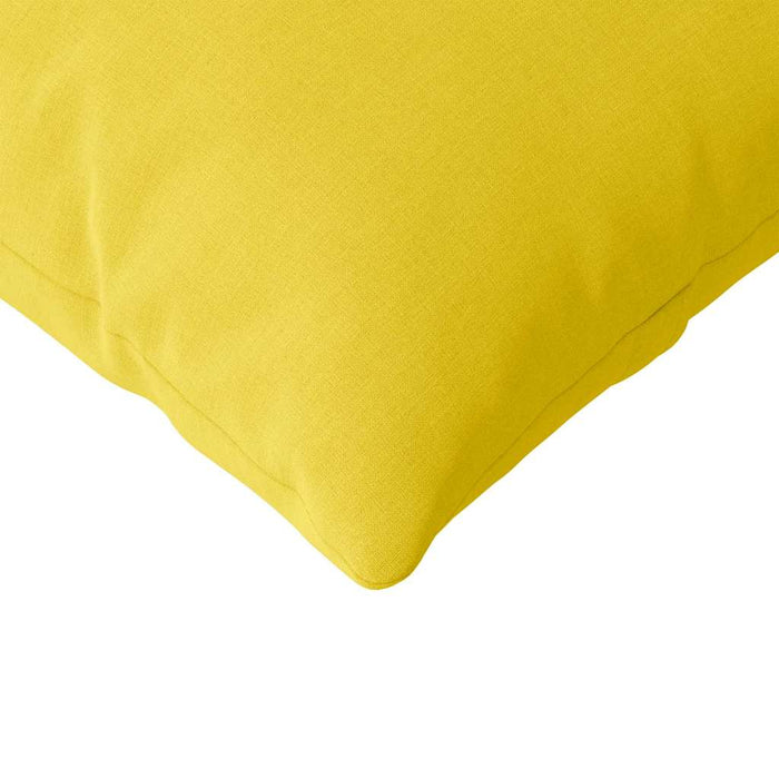 Cuscini da Divano 2 pz-Set di 2 Cuscini per Sofa Giallo Chiaro 120 x 40 cm Tessuto