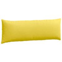 Cuscini da Divano 2 pz-Set di 2 Cuscini per Sofa Giallo Chiaro 120 x 40 cm Tessuto
