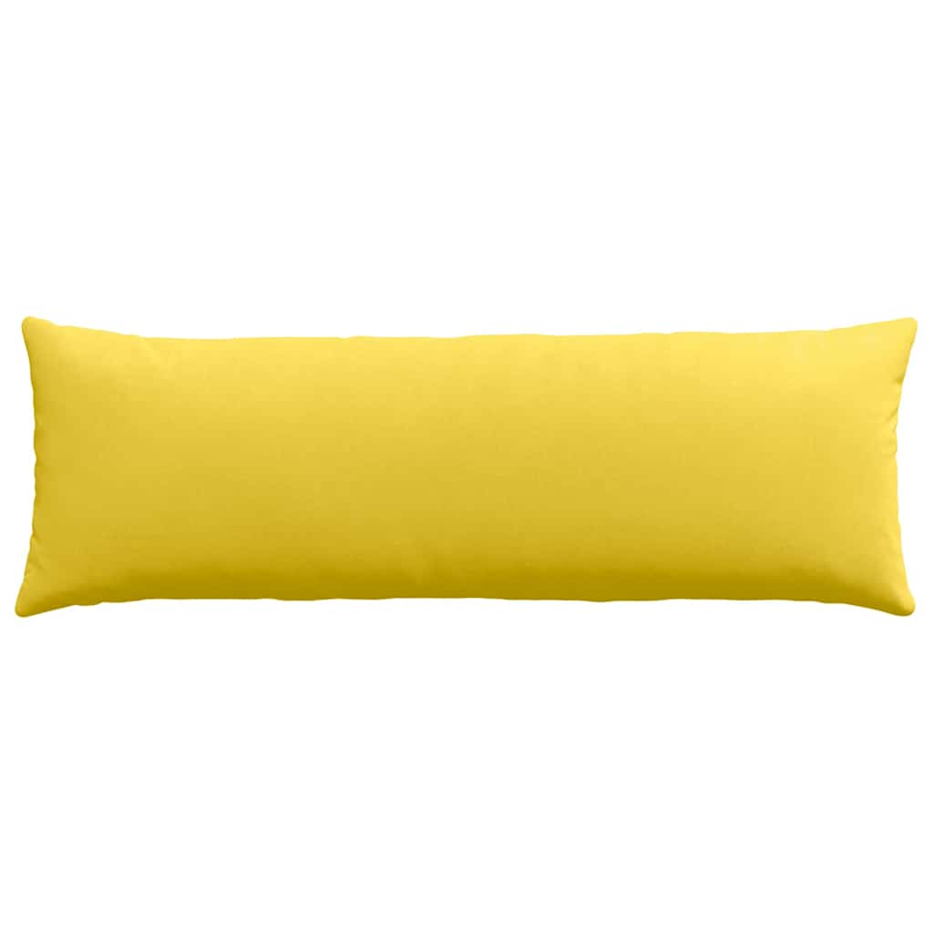Cuscini da Divano 2 pz-Set di 2 Cuscini per Sofa Giallo Chiaro 120 x 40 cm Tessuto