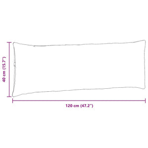 Cuscini da Divano 2 pz-Set di 2 Cuscini per Sofa Giallo Chiaro 120 x 40 cm Tessuto