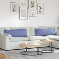 Cuscini da Divano 2 pz-Set di 2 Cuscini per Sofa Blu jeans 120 x 40 cm Tessuto