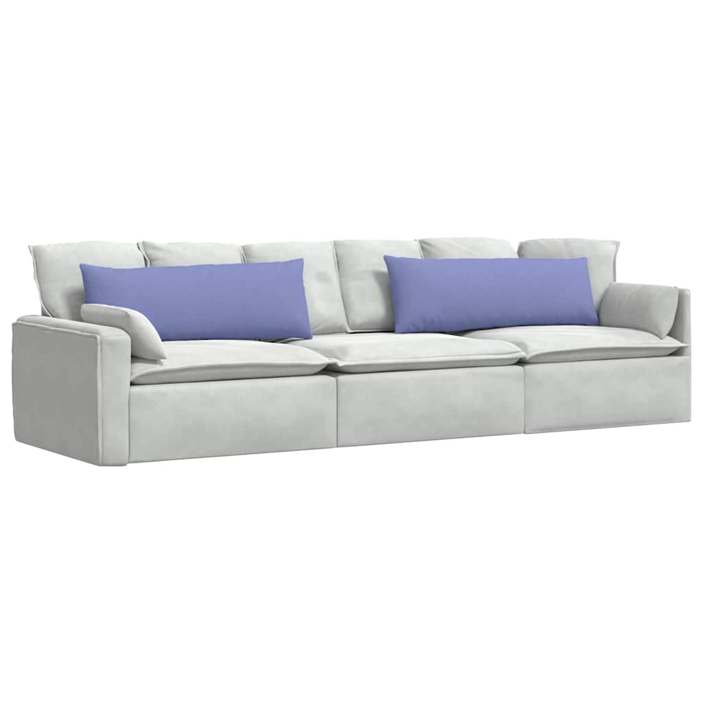 Cuscini da Divano 2 pz-Set di 2 Cuscini per Sofa Blu jeans 120 x 40 cm Tessuto