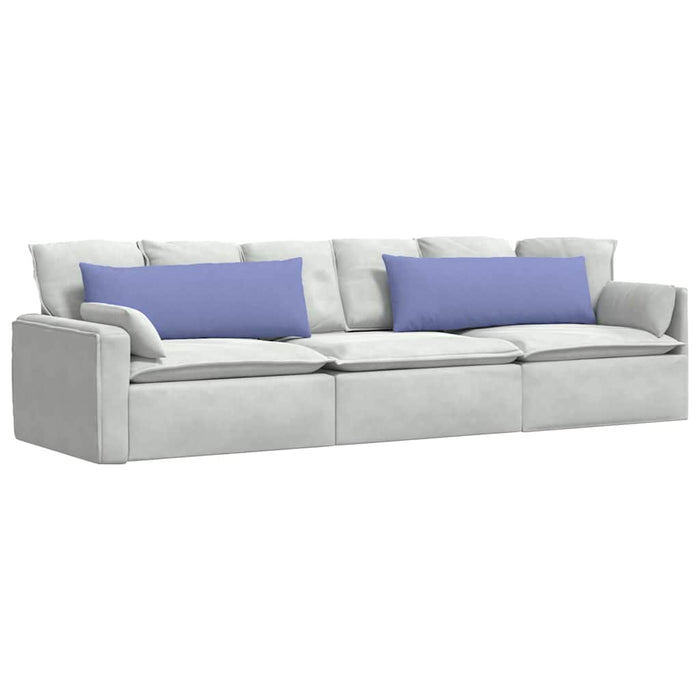 Cuscini da Divano 2 pz-Set di 2 Cuscini per Sofa Blu jeans 120 x 40 cm Tessuto