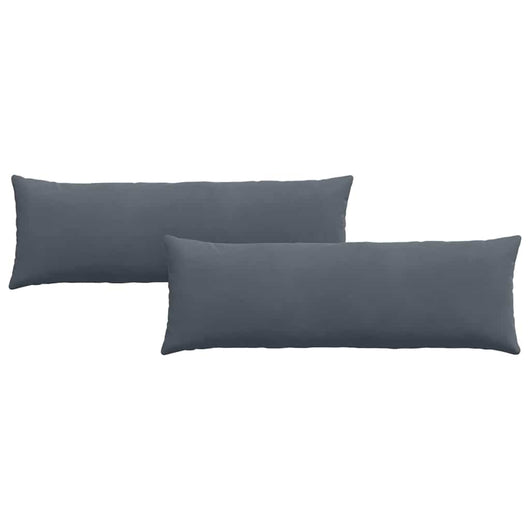 Cuscini da Divano 2 pz-Set di 2 Cuscini per Sofa Grigio scuro 120 x 40 cm 376352