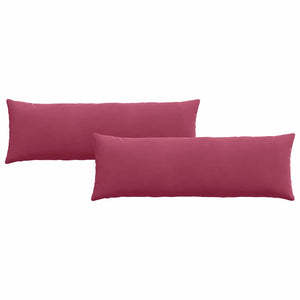 Cuscini da Divano 2 pz-Set di 2 Cuscini per Sofa Rosso Vino 120 x 40 cm Tessuto in Cords