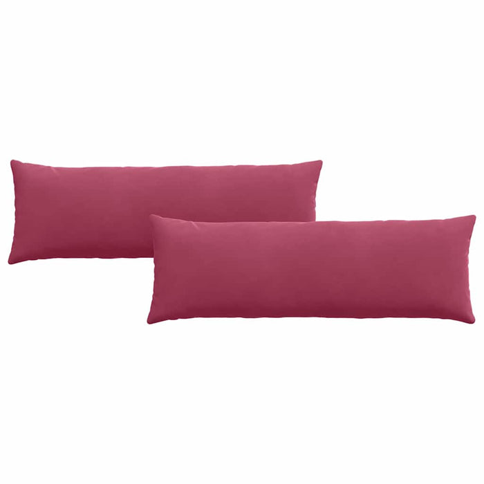 Cuscini da Divano 2 pz-Set di 2 Cuscini per Sofa Rosso Vino 120 x 40 cm Tessuto in Cords