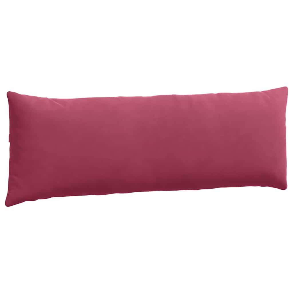 Cuscini da Divano 2 pz-Set di 2 Cuscini per Sofa Rosso Vino 120 x 40 cm Tessuto in Cords