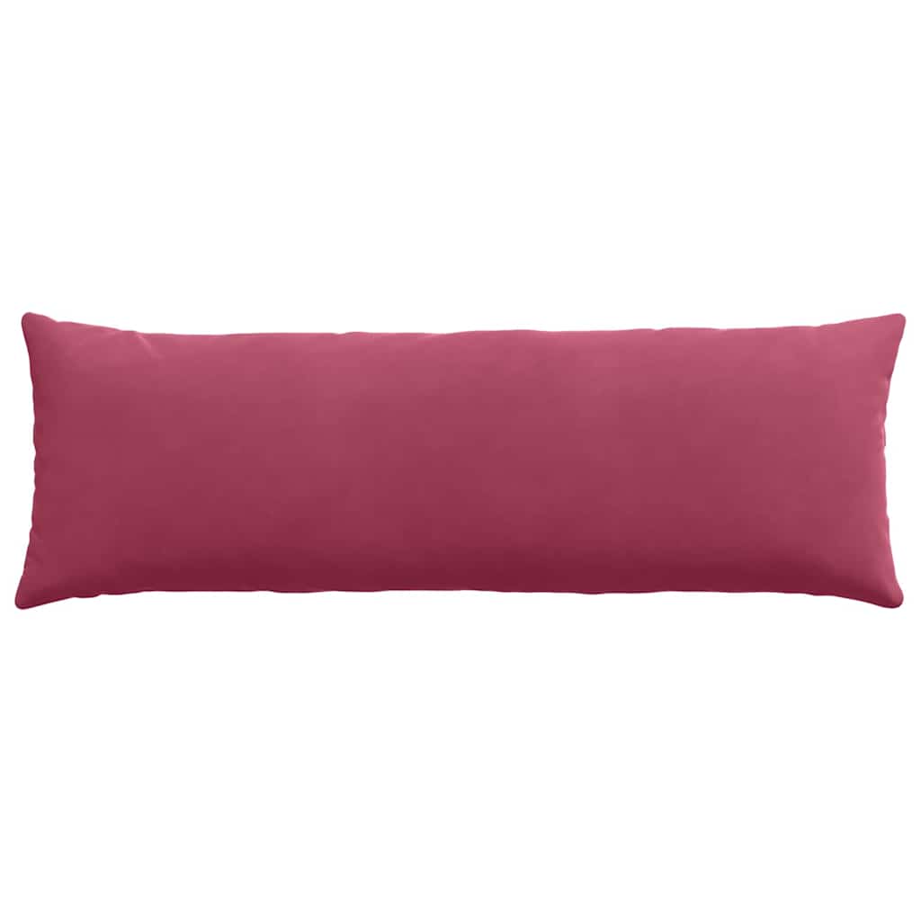 Cuscini da Divano 2 pz-Set di 2 Cuscini per Sofa Rosso Vino 120 x 40 cm Tessuto in Cords