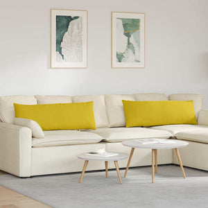 Cuscini da Divano 2 pcs Giallo 120 x 40 cm Tessuto in Cords 42013806