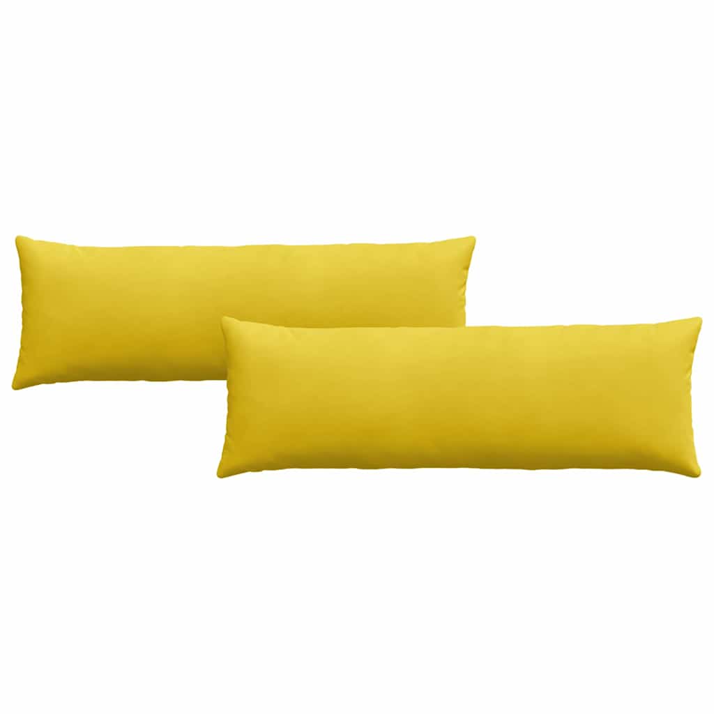 Cuscini da Divano 2 pcs Giallo 120 x 40 cm Tessuto in Cords 42013806