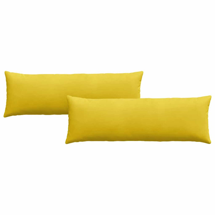 Cuscini da Divano 2 pcs Giallo 120 x 40 cm Tessuto in Cords 42013806