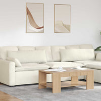 Cuscini da Divano 2 pcs Crema 120 x 40 cm Tessuto in Cords 42013808