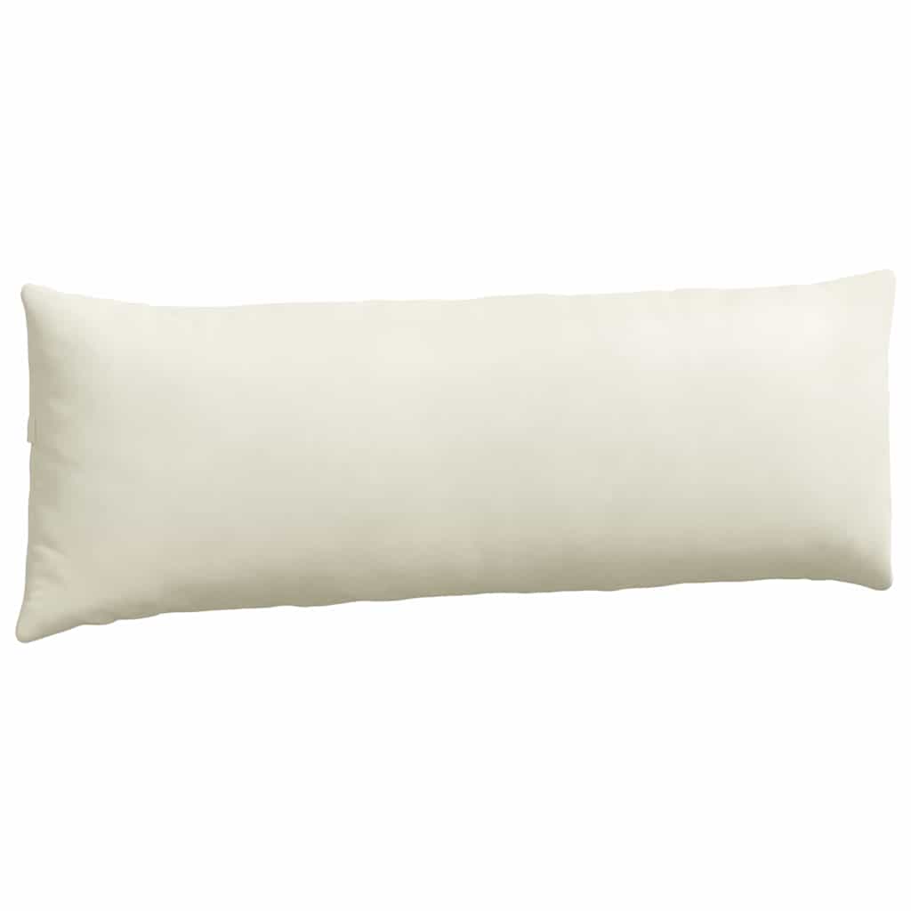 Cuscini da Divano 2 pcs Crema 120 x 40 cm Tessuto in Cords 42013808