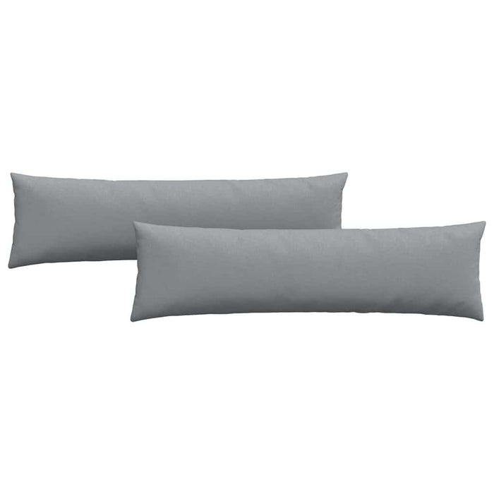 Cuscini da Divano 2 pz-Set di 2 Cuscini per Sofa Grigio chiaro 145 x 40 cm Tessuto 486577