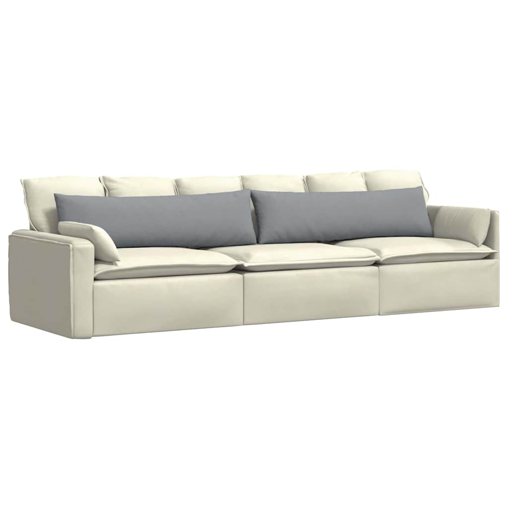 Cuscini da Divano 2 pz-Set di 2 Cuscini per Sofa Grigio chiaro 145 x 40 cm Tessuto 486577