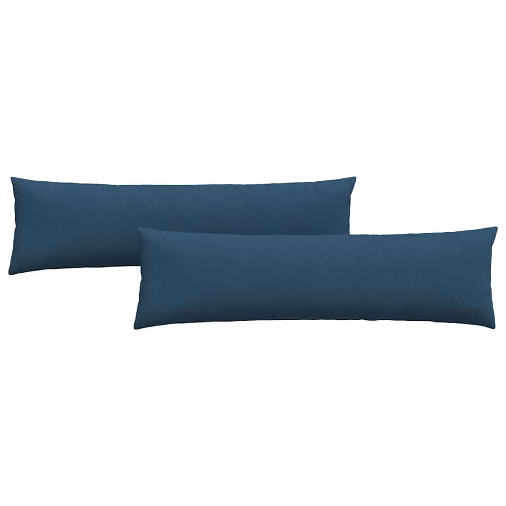 Cuscini da Divano 2 pz-Set di 2 Cuscini per Sofa Blu 145 x 40 cm Tessuto