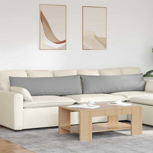 Cuscini da Divano 2 pz-Set di 2 Cuscini per Sofa Grigio Nuvola 145 x 40 cm Tessuto