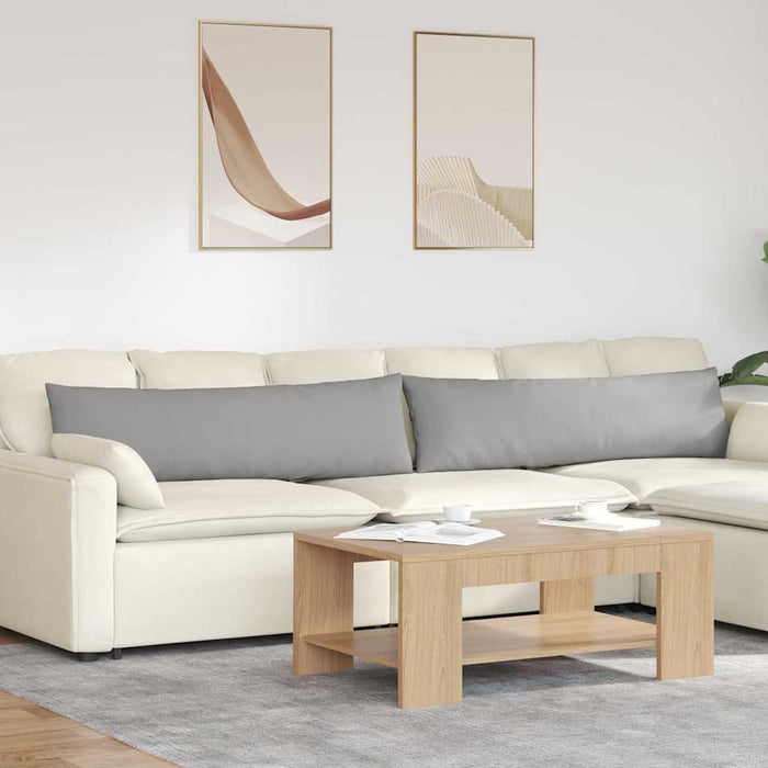 Cuscini da Divano 2 pz-Set di 2 Cuscini per Sofa Grigio Nuvola 145 x 40 cm Tessuto
