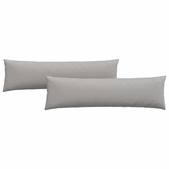 Cuscini da Divano 2 pz-Set di 2 Cuscini per Sofa Grigio Nuvola 145 x 40 cm Tessuto