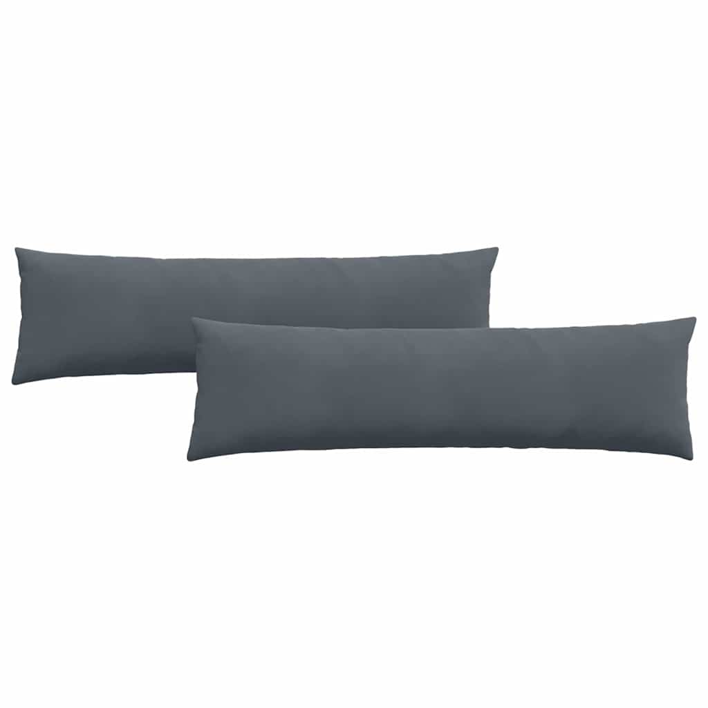 Cuscini da Divano 2 pz-Set di 2 Cuscini per Sofa Grigio scuro 145 x 40 cm 373448