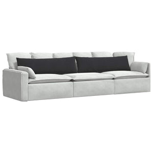 Cuscini da Divano 2 pz-Set di 2 Cuscini per Sofa Nero 145 x 40 cm Tessuto in Cords