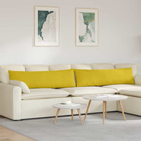 Cuscini da Divano 2 pcs Giallo 145 x 40 cm Tessuto in Cords 42013849