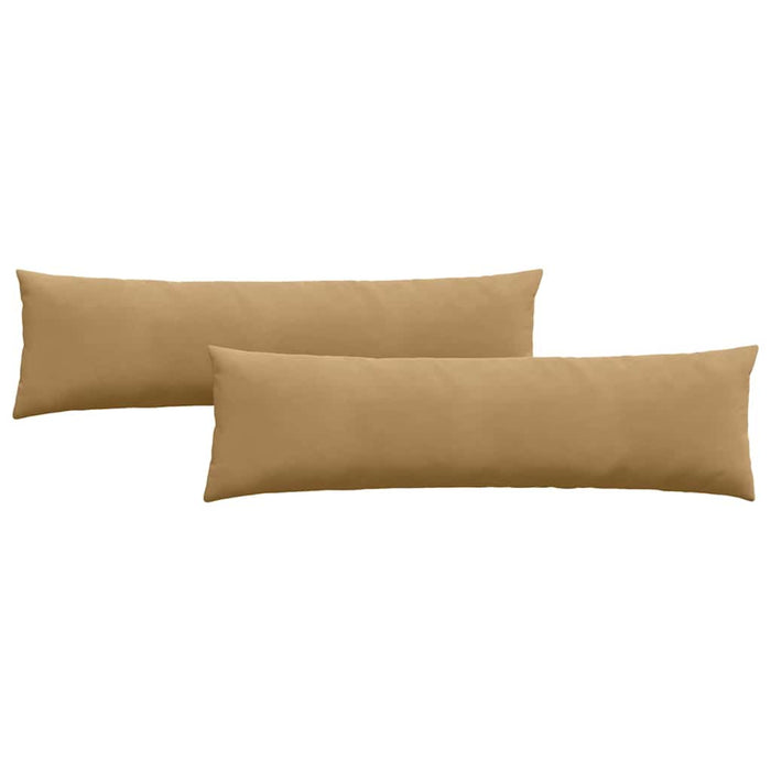 Cuscini da Divano 2 pz-Set di 2 Cuscini per Sofa Marrone 145 x 40 cm Tessuto in Cords