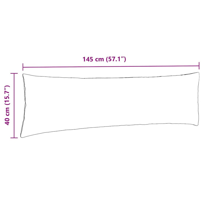 Cuscini da Divano 2 pcs Marrone 145 x 40 cm Tessuto in Cords 42013850