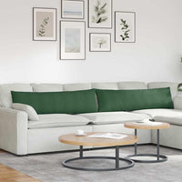 Cuscini da Divano 2 pz-Set di 2 Cuscini per Sofa Verde Scuro 145 x 40 cm 290603