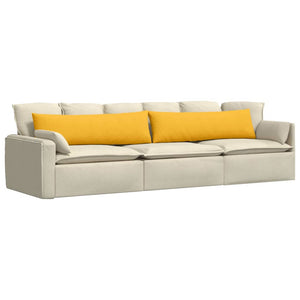 Cuscini da Divano 2 pz-Set di 2 Cuscini per Sofa Giallo Chiaro 145 x 40 cm