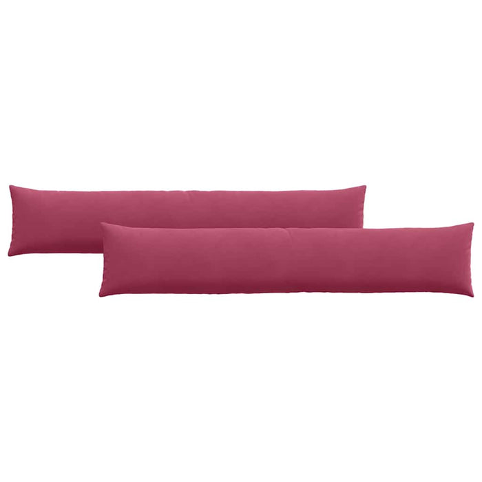 Cuscini da Divano 2 pcs Rosso Vino 200 x 40 cm Tessuto in Cords 42013890