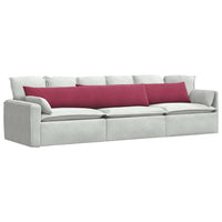 Cuscini da Divano 2 pz-Set di 2 Cuscini per Sofa Rosso Vino 200 x 40 cm Tessuto in Cords