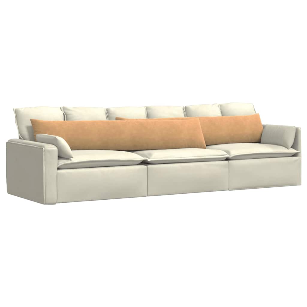 Cuscini da Divano 2 pz-Set di 2 Cuscini per Sofa Marrone 200 x 40 cm Tessuto in Cords
