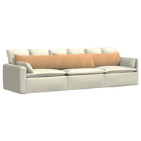 Cuscini da Divano 2 pz-Set di 2 Cuscini per Sofa Marrone 200 x 40 cm Tessuto in Cords
