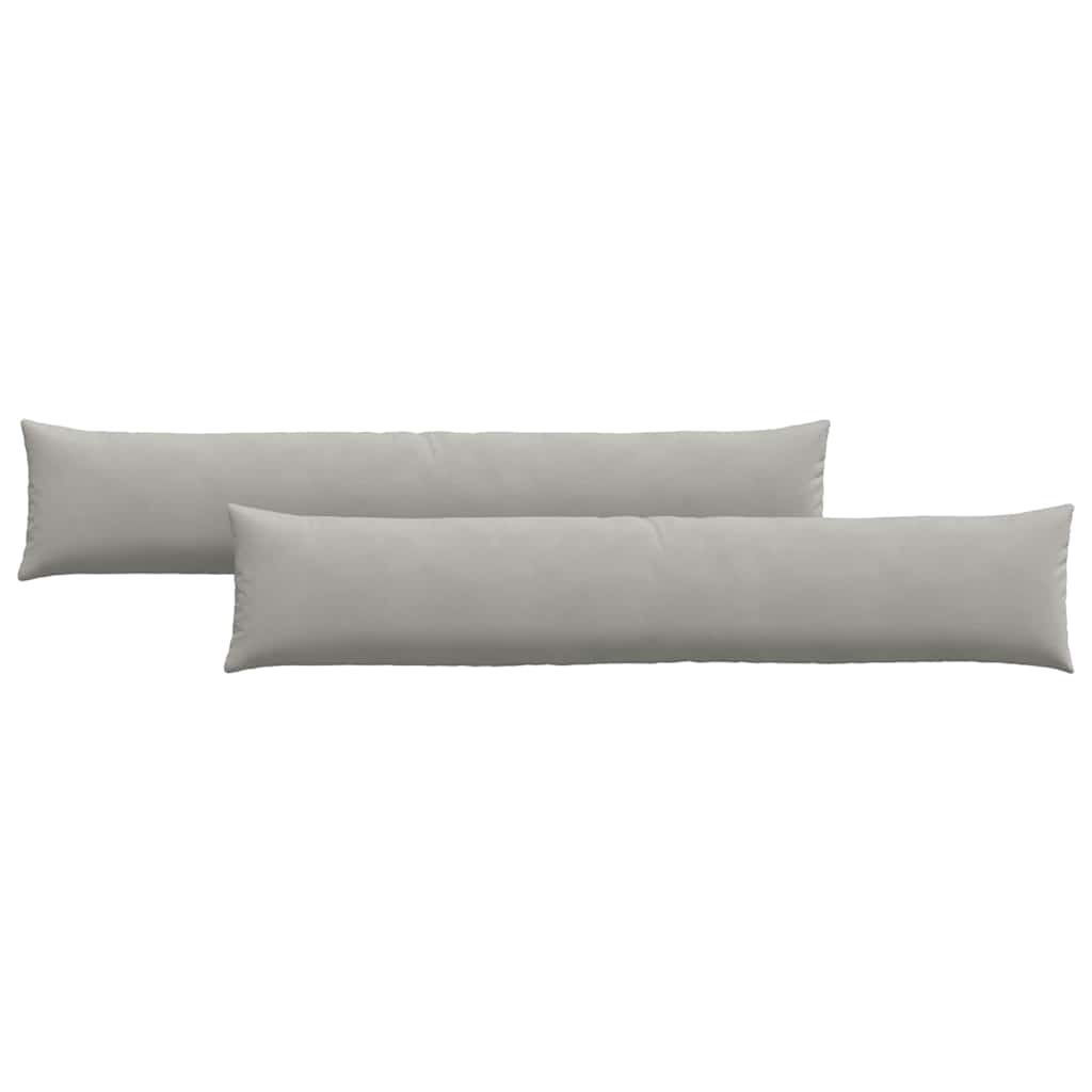 Cuscini da Divano 2 pz-Set di 2 Cuscini per Sofa Grigio chiaro 200 x 40 cm Tessuto 977976