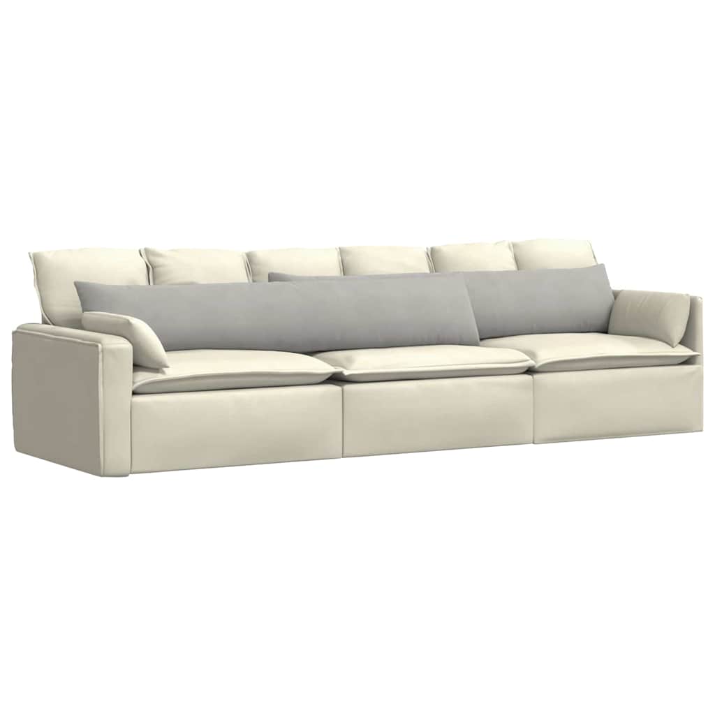 Cuscini da Divano 2 pz-Set di 2 Cuscini per Sofa Grigio chiaro 200 x 40 cm Tessuto 977976