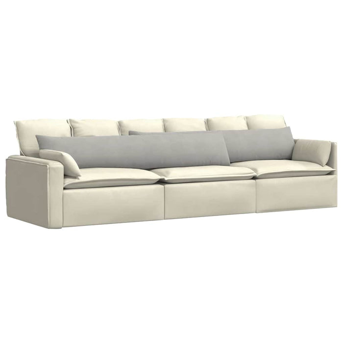 Cuscini da Divano 2 pz-Set di 2 Cuscini per Sofa Grigio chiaro 200 x 40 cm Tessuto 977976