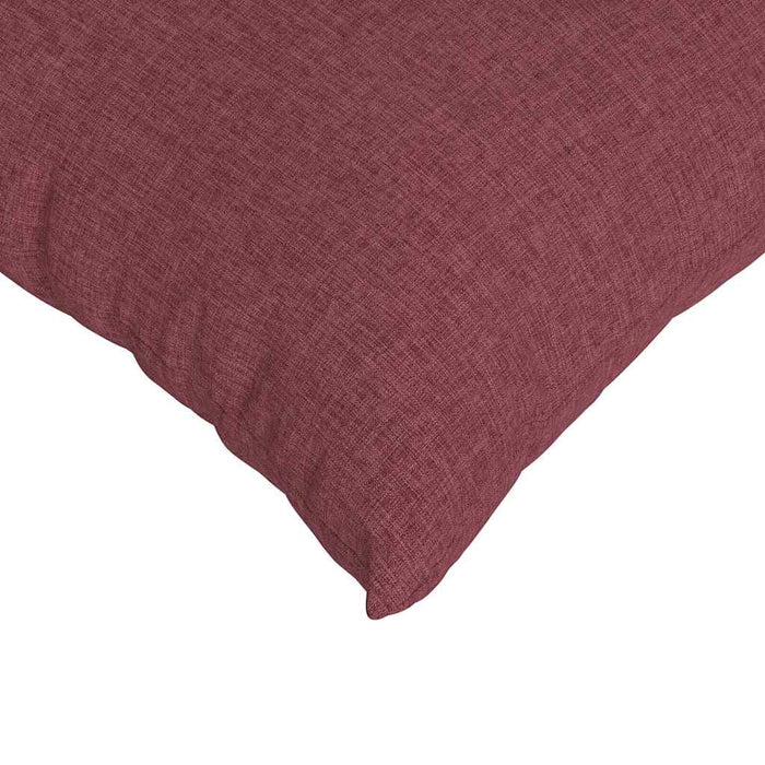 Cuscini da Divano 2 pz-Set di 2 Cuscini per Sofa Rosso Vino 45 x 45 cm Tessuto