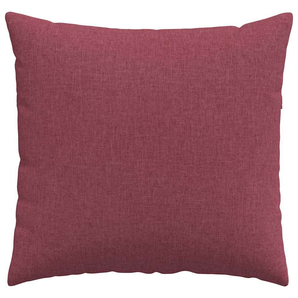 Cuscini da Divano 2 pz-Set di 2 Cuscini per Sofa Rosso Vino 45 x 45 cm Tessuto