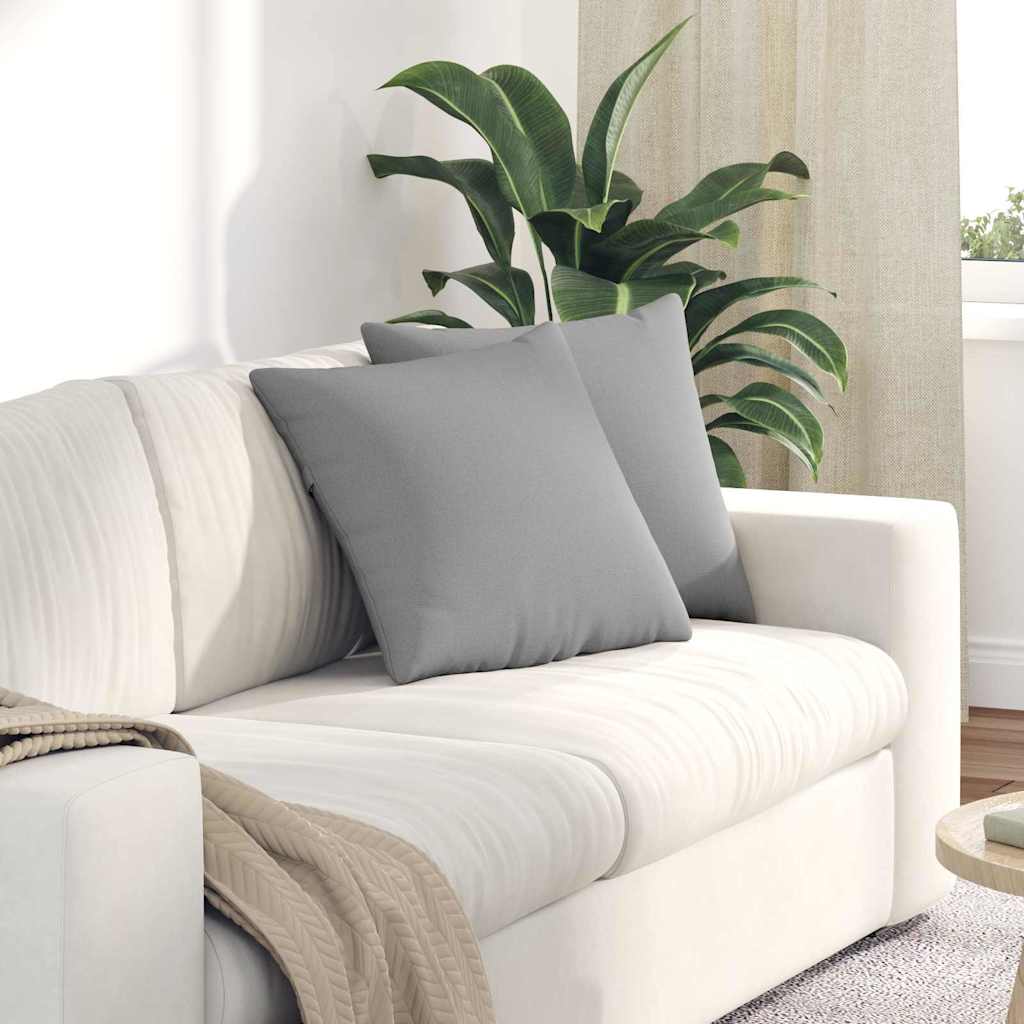 Cuscini da Divano 2 pz-Set di 2 Cuscini per Sofa Grigio Nuvola 45 x 45 cm Tessuto