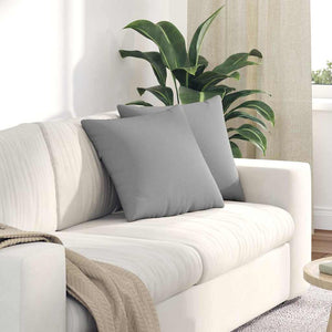 Cuscini da Divano 2 pz-Set di 2 Cuscini per Sofa Grigio Nuvola 45 x 45 cm Tessuto
