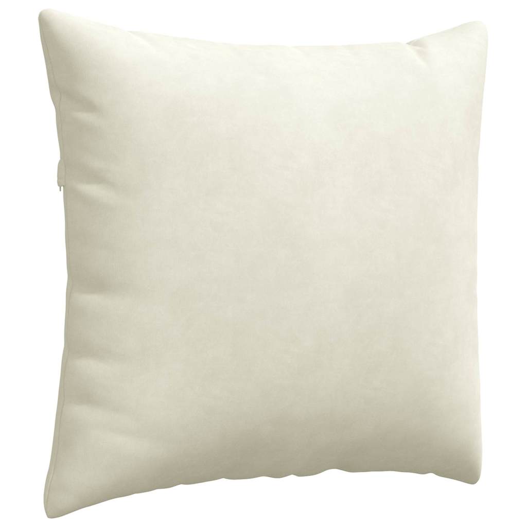 Cuscini da Divano 2 pz-Set di 2 Cuscini per Sofa Crema 45 x 45 cm Tessuto in Cords 203704