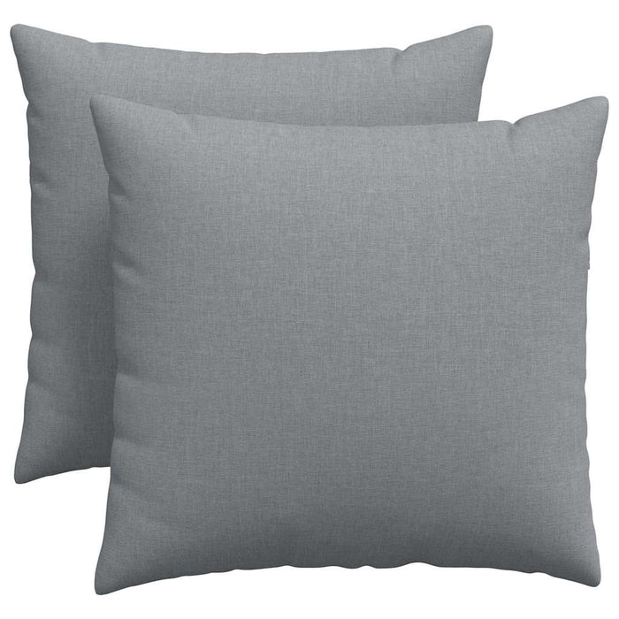 Cuscini da Divano 2 pz-Set di 2 Cuscini per Sofa Grigio chiaro 50 x 50 cm Tessuto 331026
