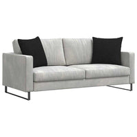 Cuscini da Divano 2 pz-Set di 2 Cuscini per Sofa Nero 50 x 50 cm Tessuto 373649