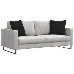 Cuscini da Divano 2 pz-Set di 2 Cuscini per Sofa Nero 50 x 50 cm Tessuto 373649